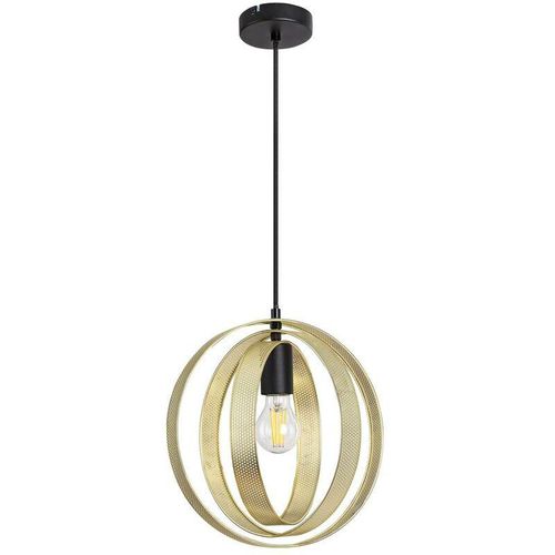 5998250336077 - 3607 Hängeleuchte Harlow schwarz gold E27 1x MAX 60W L180cm Ø30cm dimmbar