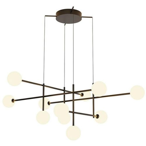 8435153276309 - Inspired Lighting - Inspired Mantra Fusion Cellar Keller-Pendelleuchte mit 11 Leuchten austauschbare 5-W-LEDs 3000 k Schwarz