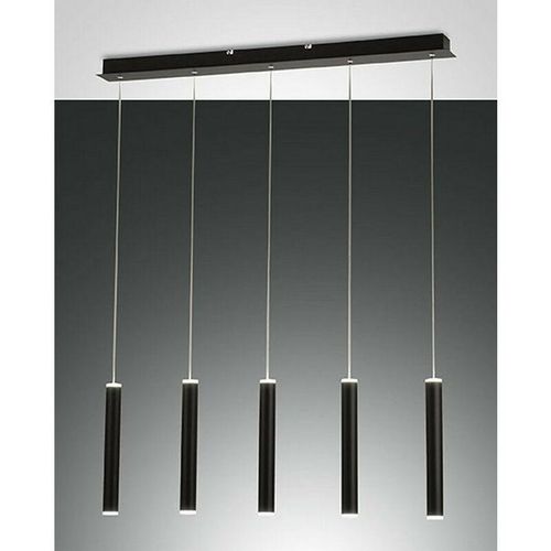 8019282533399 - Fabas Luce Lighting - Fabas Luce Prado led Straight Bar Pendel-Deckenleuchte aus schwarzem Glas