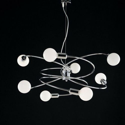 8050713213497 - Bonetti Illumina - Pendelleuchte aus verchromtem Eisen acht Lichter 70x h33 cm