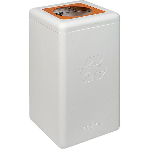 8713631192410 - Wertstoffsammler BrickBin Inhalt 65 l weiß Deckel orange 8713631192410 - Wertstoffsammler BrickBin Inhalt 65 l weiß Deckel orange