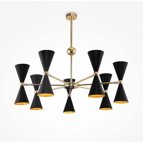 4262431053642 - - Hängelampe Pendellampe Deckenleuchte schwarz gold Wohnzimmerlampe h 815 cm