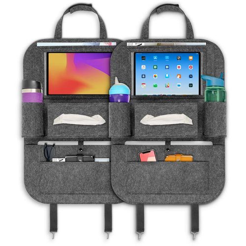 4260545437570 - Ecence - 2x Rückenlehnen-Schutz Auto Filz Rücksitzschoner Kinder 60cm 236inch Organizer