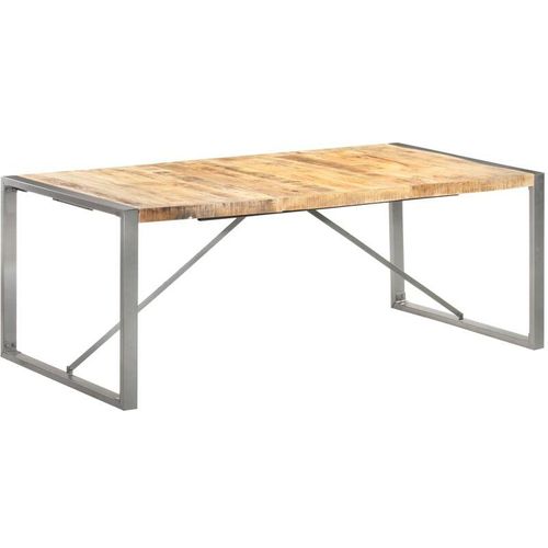 8720286104576 - Esstisch，Esszimmertisch 200x100x75 cm Raues Mango-Massivholz vidaXL