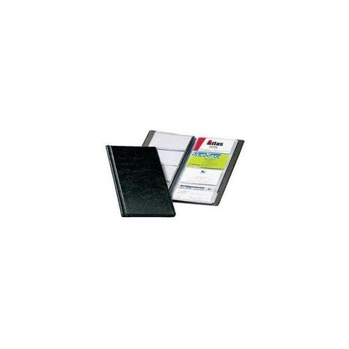 4005546250007 - - Visitenkartenbuch visifix® 96 115 x 253 cm (b x h) 90 x 57 mm (b x h) 96 Karten Graukarton PVC schwarz 12 Hüllen