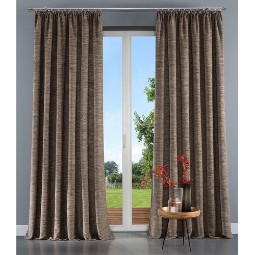 4004567115197 - Vorhang WIRTH Trondheim 328 g m² Gardinen Gr 200 cm Kräuselband 172 cm grau (taupe) Kräuselband Gardine