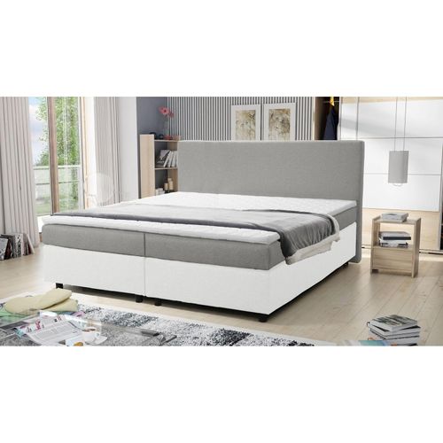4262354970958 - Boxspringbett 180x200 Hotelbett Bonellfederkern Bett Topper Paxos 6 Grau Weiß 4262354970958 - Boxspringbett 180x200 Hotelbett Bonellfederkern Bett Topper Paxos 6 Grau Weiß