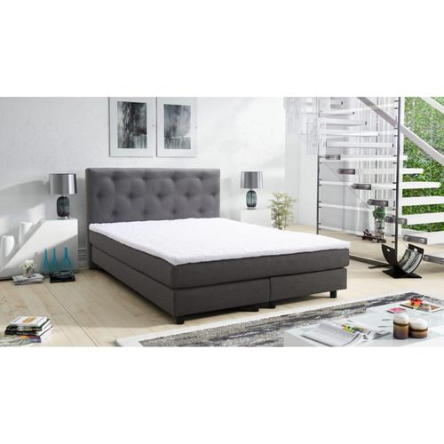 4260304598443 - Küchen Preisbombe - Boxspringbett Boxbett Glenn 2 Chester Hotelbett 140x200 Bett Topper Grau 4260304598443 - Küchen Preisbombe - Boxspringbett Boxbett Glenn 2 Chester Hotelbett 140x200 Bett Topper Grau