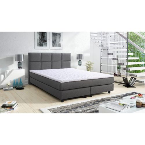 4260304598429 - Küchen Preisbombe - Boxspringbett Boxbett Glenn 2 Tablet Hotelbett 140x200 Bett Topper Grau 4260304598429 - Küchen Preisbombe - Boxspringbett Boxbett Glenn 2 Tablet Hotelbett 140x200 Bett Topper Grau