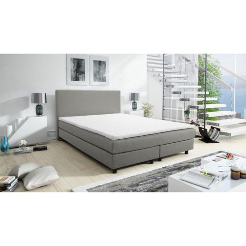 4260304598344 - Küchen Preisbombe - Boxspringbett Boxbett Glenn 1 Hotelbett 140x200 Bonellfederkern Bett Topper hellgrau 4260304598344 - Küchen Preisbombe - Boxspringbett Boxbett Glenn 1 Hotelbett 140x200 Bonellfederkern Bett Topper hellgrau