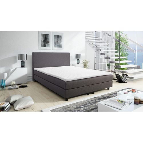 4260304598368 - Küchen Preisbombe - Boxspringbett Boxbett Glenn 2 Hotelbett 140x200 Bonellfederkern Bett Topper grau 4260304598368 - Küchen Preisbombe - Boxspringbett Boxbett Glenn 2 Hotelbett 140x200 Bonellfederkern Bett Topper grau