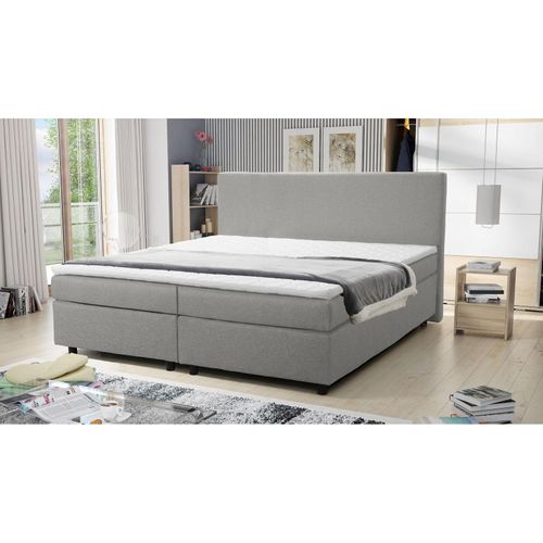 4262354970934 - Küchen Preisbombe - Boxspringbett 180x200 Hotelbett Bonellfederkern Bett mit Topper Paxos 4 hellgrau 4262354970934 - Küchen Preisbombe - Boxspringbett 180x200 Hotelbett Bonellfederkern Bett mit Topper Paxos 4 hellgrau