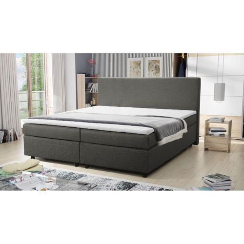 4262354970941 - Küchen Preisbombe - Boxspringbett 180x200 Hotelbett Bonellfederkern Bett mit Topper Paxos 5 grau 4262354970941 - Küchen Preisbombe - Boxspringbett 180x200 Hotelbett Bonellfederkern Bett mit Topper Paxos 5 grau