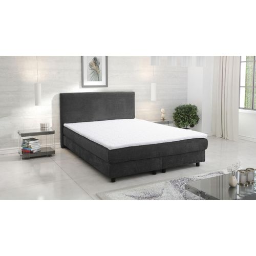 4262354974437 - Boxspringbett Boxbett Glenn 2 Hotelbett 140x200 Bett Topper Cordstoff Graphite