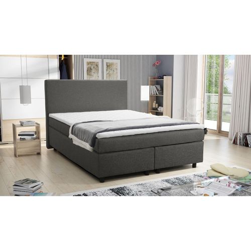 4260304593912 - Küchen Preisbombe - Boxspringbett Hotelbett 140x200 Bonellfederkern Bett mit Topper Paxos 2 grau 4260304593912 - Küchen Preisbombe - Boxspringbett Hotelbett 140x200 Bonellfederkern Bett mit Topper Paxos 2 grau