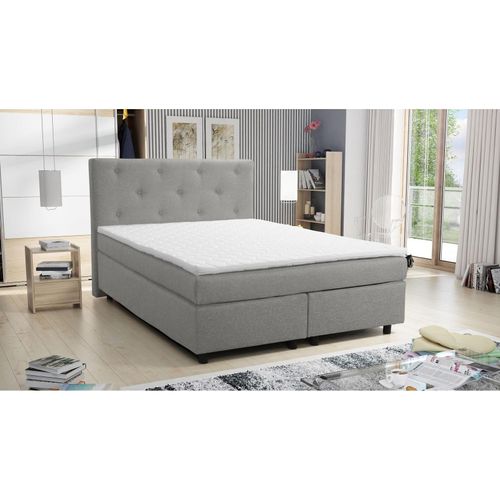 4262354970910 - Boxspringbett 140x200 Hotelbett Bonellfederkern Topper Paxos 1 Chester hellgrau 4262354970910 - Boxspringbett 140x200 Hotelbett Bonellfederkern Topper Paxos 1 Chester hellgrau