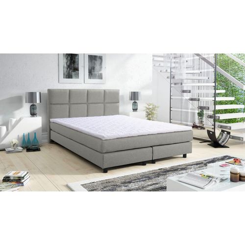 4260304598412 - Boxspringbett Boxbett Glenn 1 Tablet Hotelbett 140x200 Bett Topper hellgrau 4260304598412 - Boxspringbett Boxbett Glenn 1 Tablet Hotelbett 140x200 Bett Topper hellgrau