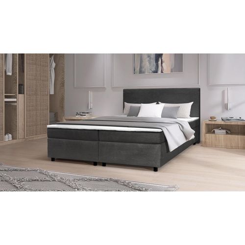 4262354976226 - Küchen Preisbombe - Boxspringbett Paxos Cordstoff Graphite 180x200 Hotelbett Bonellfederkern Bett 4262354976226 - Küchen Preisbombe - Boxspringbett Paxos Cordstoff Graphite 180x200 Hotelbett Bonellfederkern Bett