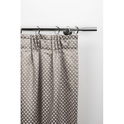 9002777428989 - Gardinenstange GARESA EASY Gardinenstangen Gr B L 64 cm x 570 cm Ø 20 mm 1 St 1 läufig grau (chromfarben) Kinder Gardinenstangen für Vorhanggarnitur verlängerbar Endk M Streifen Alu mit Ringe