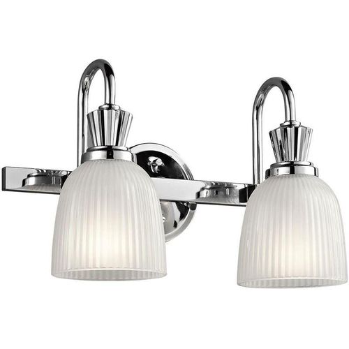 5024005295518 - Elstead - Kichler KL-CORA2-BATH Wandleuchte Cora 2x3W led G9 Stahl poliert chrom H241cm B406cm IP44 3000K