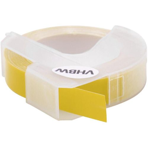 4068201949432 - 1x 3D Prägeband-Schriftband-Kassette kompatibel mit Dymo 1855 15447 1610 1595GY 1805 Etiketten-Drucker 3m x 9mm Weiß auf Gelb - Vhbw