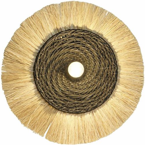 8424002012281 - Dkd Home Decor - Jute Eisenwandlampe 42x9x42 Natürliche Decke Jute Eisenmaterial mehrfarbige Farbfamiliendecke und Lampen Applikationen Details
