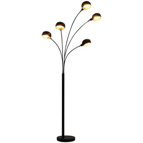 8719883559858 - Vidaxl - Stehlampe 200 cm 5 x E14 Schwarz und Golden Schwarz