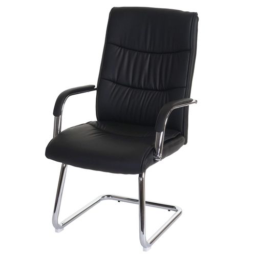4057651415574 - Konferenzstuhl MCW-A49 Besucherstuhl Freischwinger Kunstleder ~ schwarz 4057651415574 - Konferenzstuhl MCW-A49 Besucherstuhl Freischwinger Kunstleder ~ schwarz