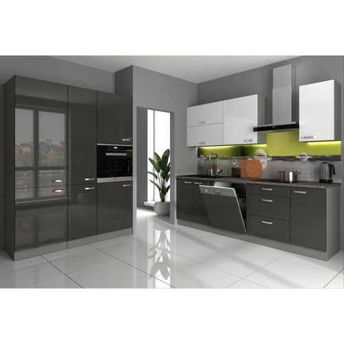 4260304596005 - Küche Bianca IV 240+160 cm Küchenzeile in Hochglanz Grau Weiss Küchenblock Grey 4260304596005 - Küche Bianca IV 240+160 cm Küchenzeile in Hochglanz Grau Weiss Küchenblock Grey