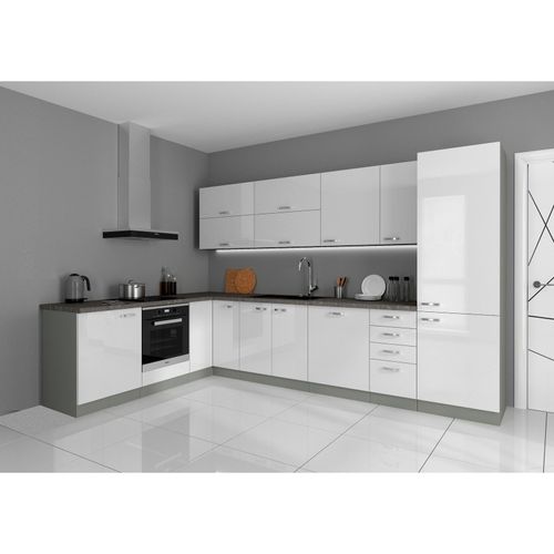 4260304595893 - Küche Bianca Ecke I 210x330 cm Küchenzeile in Hochglanz weiß Küchenblock 4260304595893 - Küche Bianca Ecke I 210x330 cm Küchenzeile in Hochglanz weiß Küchenblock