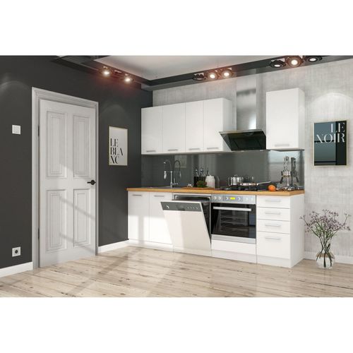 4260304596524 - Küche Eko White Basic 240cm weiß Küchenzeile Küchenblock Einbauküche Singleküche 4260304596524 - Küche Eko White Basic 240cm weiß Küchenzeile Küchenblock Einbauküche Singleküche