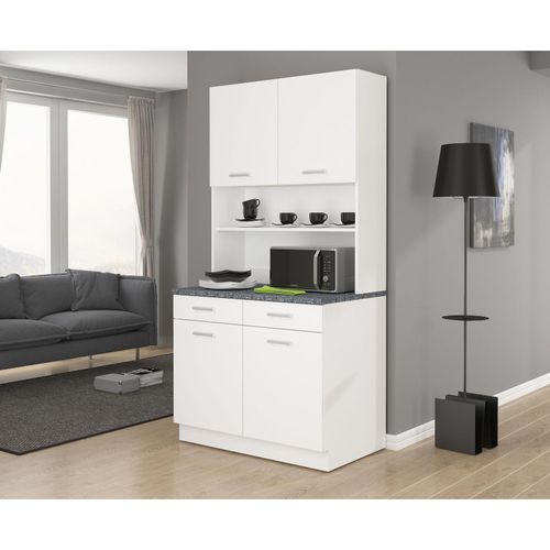 4260304596210 - Mario 100 cm Küche Buffetküche Buffet Küchenblock Einbauküche Weiss 4260304596210 - Mario 100 cm Küche Buffetküche Buffet Küchenblock Einbauküche Weiss