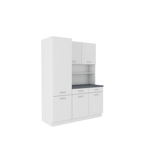 4260304598375 - Mario 150 cm Küche Buffetküche Buffet Küchenblock Einbauküche Weiss 4260304598375 - Mario 150 cm Küche Buffetküche Buffet Küchenblock Einbauküche Weiss