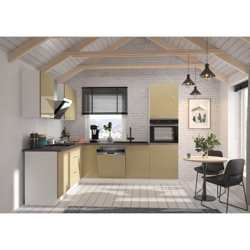 4262354974451 - Küche Lara Cappuccino Weiß 210x260 Küchenzeile Einbauküche Eckküche Winkelküche 4262354974451 - Küche Lara Cappuccino Weiß 210x260 Küchenzeile Einbauküche Eckküche Winkelküche