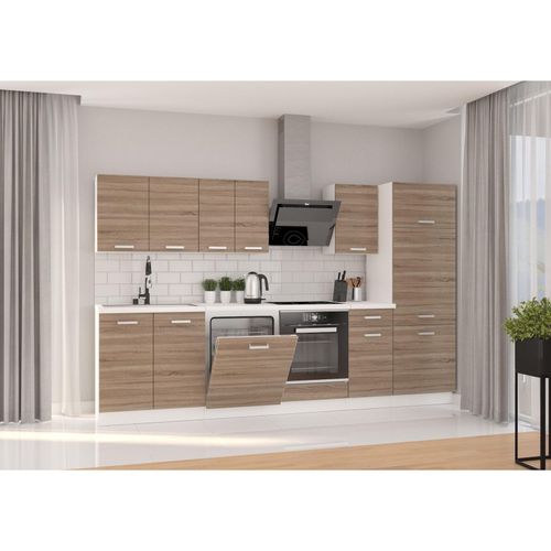 4260304598702 - Küche Dave XL 300 cm Küchenzeile Küchenblock Einbauküche Sonoma Eiche Trüffel 4260304598702 - Küche Dave XL 300 cm Küchenzeile Küchenblock Einbauküche Sonoma Eiche Trüffel