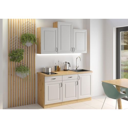 4260304598863 - Küche Stilo Weiß + Artisan 150 Küchenzeile Küchenblock Einbauküche Singleküche 4260304598863 - Küche Stilo Weiß + Artisan 150 Küchenzeile Küchenblock Einbauküche Singleküche
