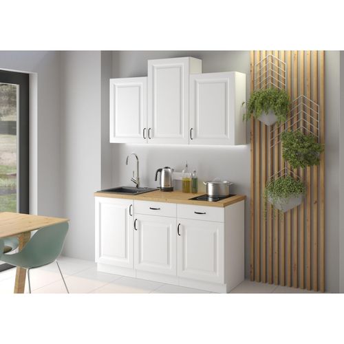 4262354973232 - Landhaus Küche Stilo Weiß 150 cm Küchenzeile Küchenblock Einbauküche Singleküche 4262354973232 - Landhaus Küche Stilo Weiß 150 cm Küchenzeile Küchenblock Einbauküche Singleküche