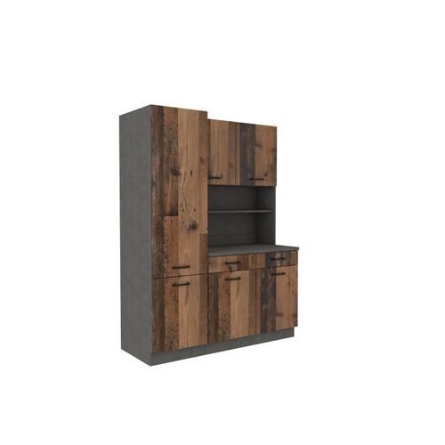 4262354973171 - Buffet Küche Mario 150 Küchenzeile Küchenblock Einbauküche Old Wood Style Matera 4262354973171 - Buffet Küche Mario 150 Küchenzeile Küchenblock Einbauküche Old Wood Style Matera