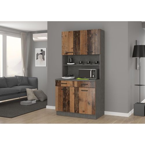 4262354973164 - Buffet Küche Mario 100 Küchenzeile Küchenblock Einbauküche Old Wood Style Matera 4262354973164 - Buffet Küche Mario 100 Küchenzeile Küchenblock Einbauküche Old Wood Style Matera