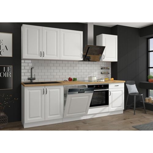 4262354973201 - Landhaus Küche Stilo Weiß 250 cm Küchenzeile Küchenblock Einbauküche erweiterbar 4262354973201 - Landhaus Küche Stilo Weiß 250 cm Küchenzeile Küchenblock Einbauküche erweiterbar
