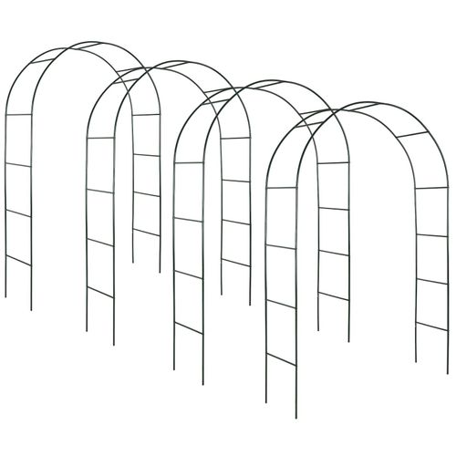 4260517469455 - tectake® 4er-Set Rosenbogen aus Stahl stabiler Halt 140 x 40 x 240 cm 4260517469455 - tectake® 4er-Set Rosenbogen aus Stahl stabiler Halt 140 x 40 x 240 cm