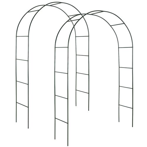 4260517469448 - tectake® 2er-Set Rosenbogen aus Stahl stabiler Halt 140 x 40 x 240 cm 4260517469448 - tectake® 2er-Set Rosenbogen aus Stahl stabiler Halt 140 x 40 x 240 cm