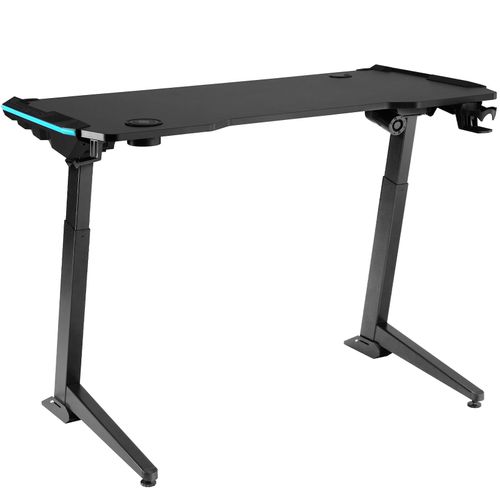 4061173206244 - tectake® Schreibtisch höhenverstellbar Tischplatte in Carbon-Optik mit LED-Zierleisten 1300 x 672 x 720 - 1210 mm 4061173206244 - tectake® Schreibtisch höhenverstellbar Tischplatte in Carbon-Optik mit LED-Zierleisten 1300 x 672 x 720 - 1210 mm