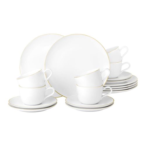 4052212122366 - Kaffeeservice SELTMANN WEIDEN Geschirr-Set Service Liberty Geschirr-Sets Gr 18 tlg goldfarben Geschirr-Sets für 6 Personen zeitlose Formensprache Made in Germany 18 Teile 4052212122366 - Kaffeeservice SELTMANN WEIDEN Geschirr-Set Service Liberty Geschirr-Sets Gr 18 tlg goldfarben Geschirr-Sets für 6 Personen zeitlose Formensprache Made in Germany 18 Teile