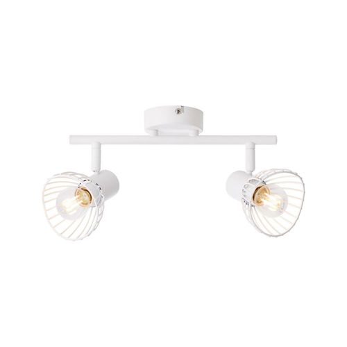 4004353330773 - Lampe Elhi Spotrohr 2flg weiß 2x D45 E14 40W geeignet für Tropfenlampen (nicht enthalten) Köpfe schwenkbar - weiß - Brilliant 4004353330773 - Lampe Elhi Spotrohr 2flg weiß 2x D45 E14 40W geeignet für Tropfenlampen (nicht enthalten) Köpfe schwenkbar - weiß - Brilliant