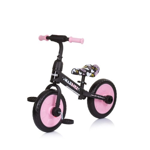 3800931055820 - Dreirad Laufrad 2 in 1 Max Bike 10 Zoll Räder Pedale Stützräder pink