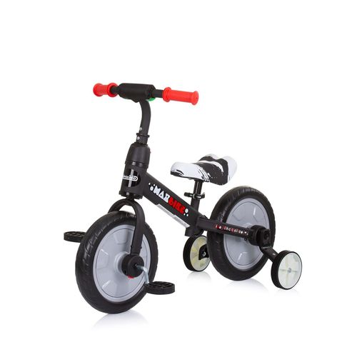 3800931055790 - Dreirad Laufrad 2 in 1 Max Bike 10 Zoll Räder Pedale Stützräder grau 3800931055790 - Dreirad Laufrad 2 in 1 Max Bike 10 Zoll Räder Pedale Stützräder grau
