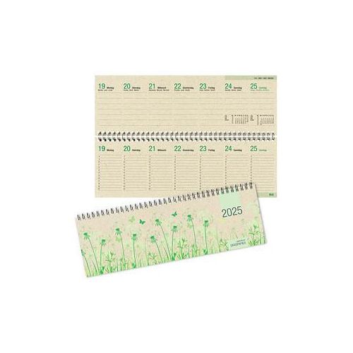 4006928024704 - Schreibtischquerkalender 159-0640 Gras 1 Woche   2 Seiten 32x105cm 2025 4006928024704 Zettler