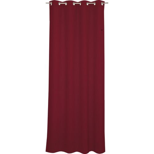 4005414481588 - Vorhang ESPRIT Harp Gardinen Gr 250 cm Ösen 140 cm rot Ösen in Flanelloptik