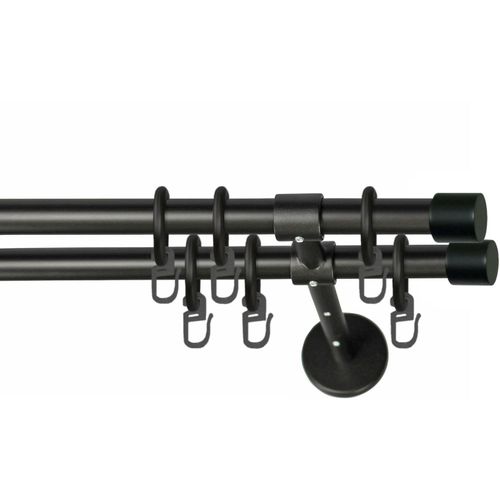 9002777145268 - Gardinenstange GARESA RUSTIKA Gardinenstangen Gr L 210 cm Ø 16 mm 2 läufig schwarz Gardinenstangen nach Maß rustikale Vorhanggarnitur einfache Montage mit Verbinder verlängerbar 9002777145268 - Gardinenstange GARESA RUSTIKA Gardinenstangen Gr L 210 cm Ø 16 mm 2 läufig schwarz Gardinenstangen nach Maß rustikale Vorhanggarnitur einfache Montage mit Verbinder verlängerbar